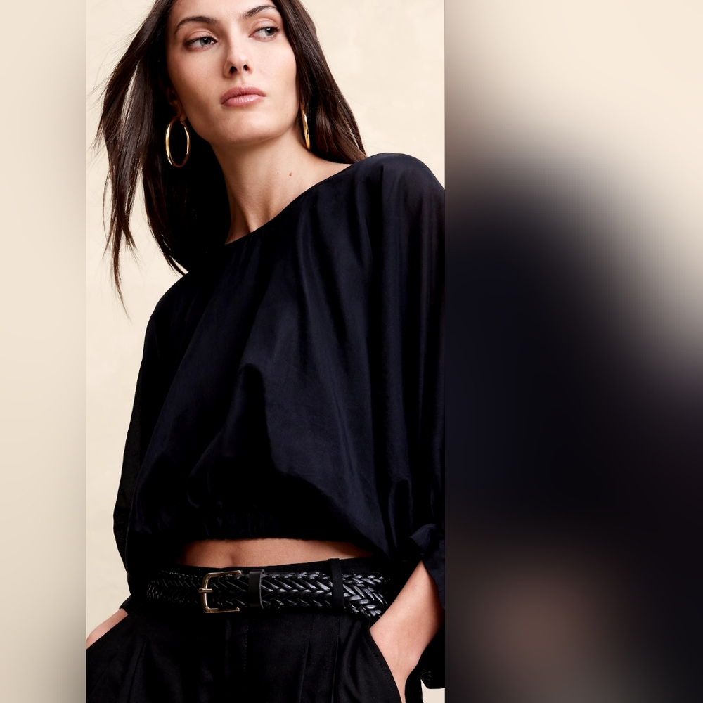 NWT Banana Republic Ravena Large Round Hoops by Aureus + Argent in Silver
